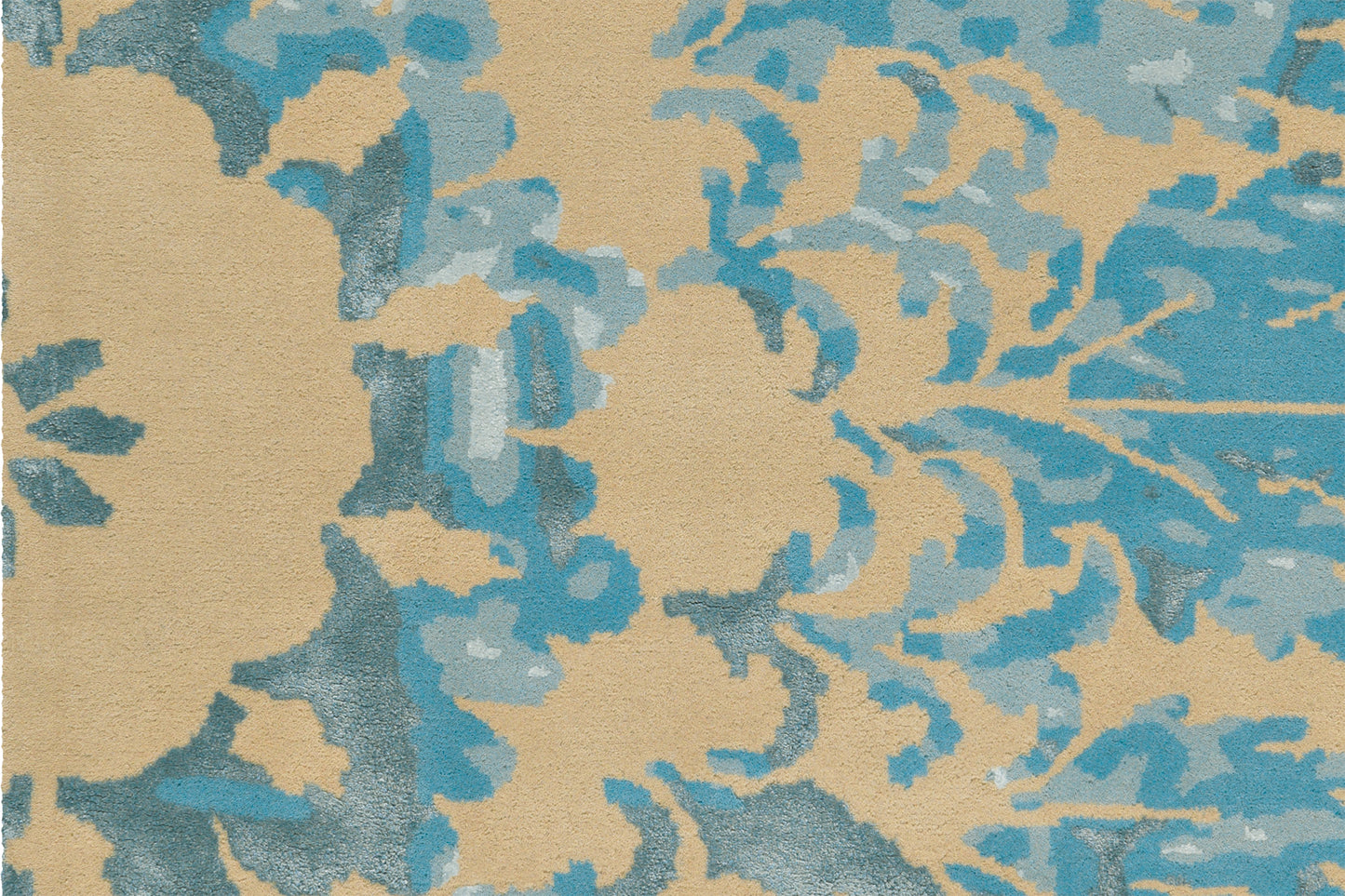 Satin 8061 Creme / Türkis 120cm x 180cm