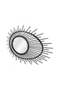 Rattan Spiegel Aina 125 Schwarz