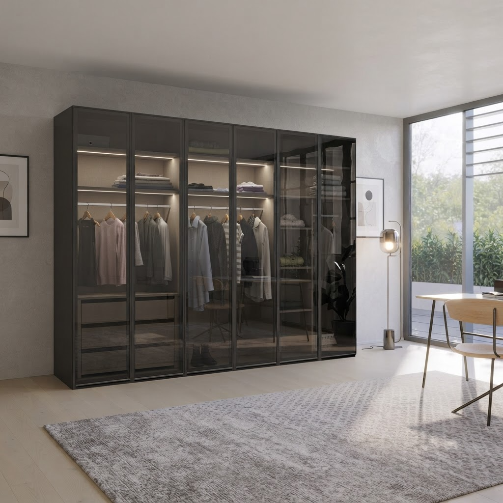 Kleiderschrank Monaco Hochglanz