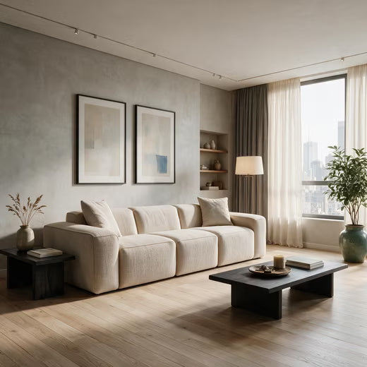 Sofa Leo in Webstoff 3-Sitzer