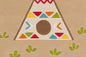 Spirit Glowy 3142 Multi Indian 130cm x 130cm ECKIG