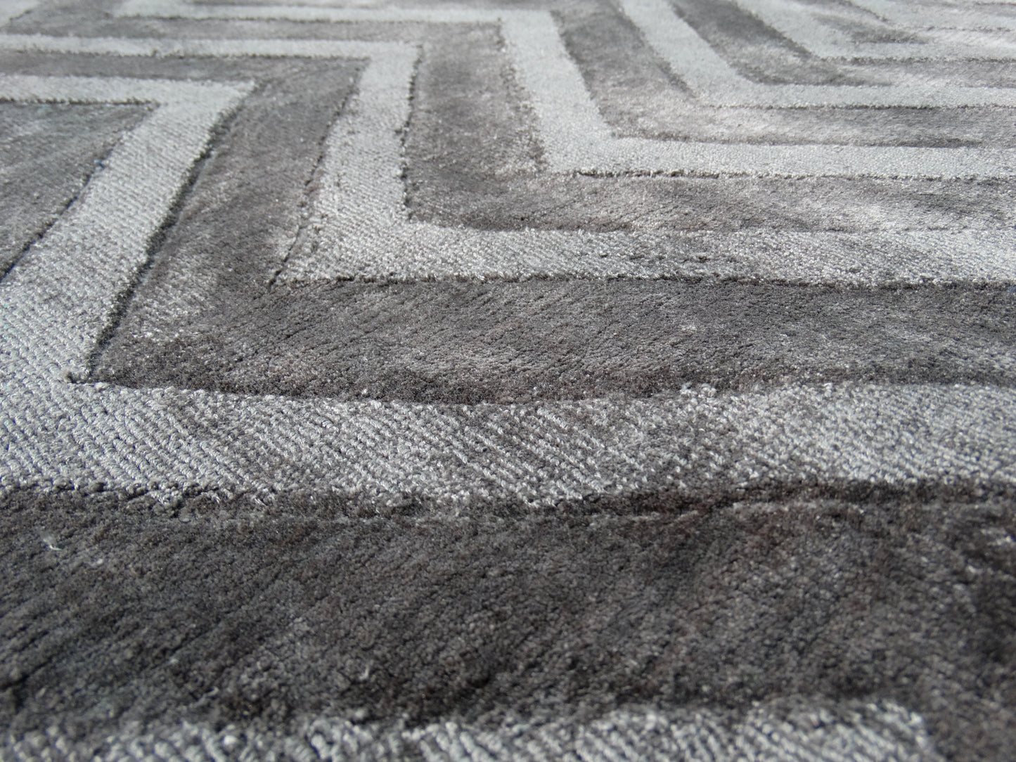 Luxury 410 Grau / Anthrazit 120cm x 170cm