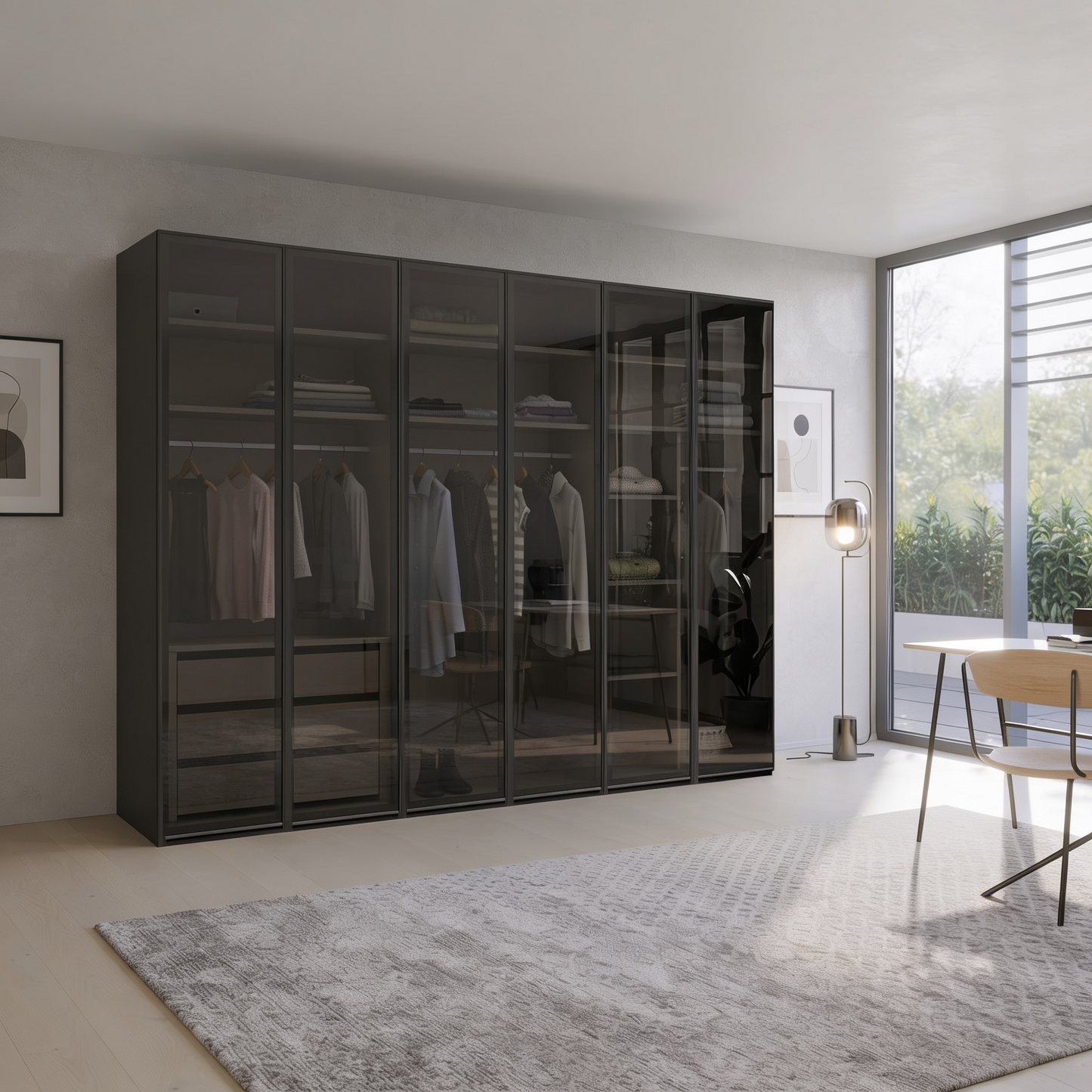 Kleiderschrank Monaco Hochglanz