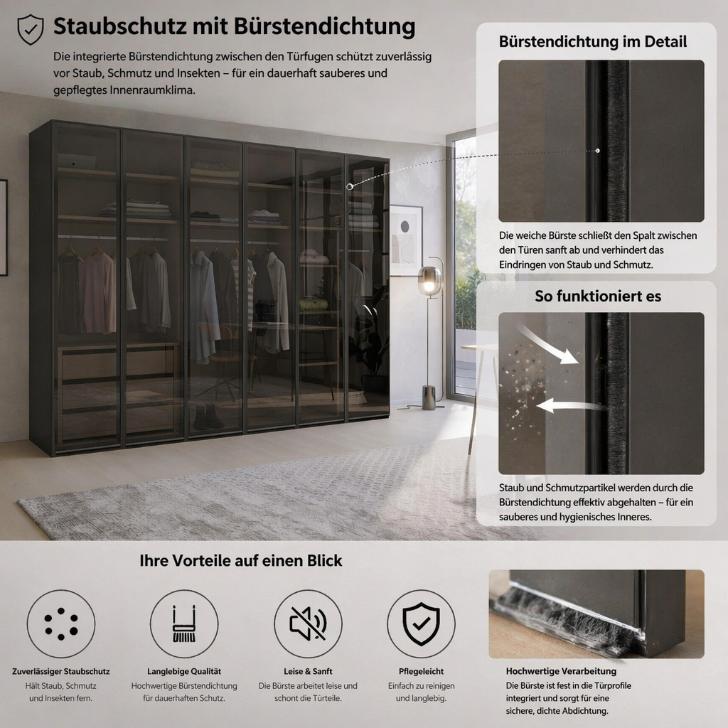 Kleiderschrank Monaco Hochglanz