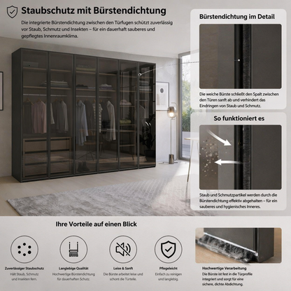 Kleiderschrank Monaco Hochglanz