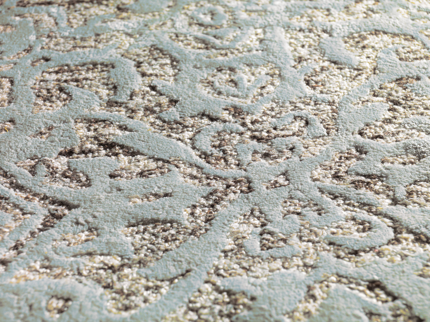 Damast 8067 Grau / Mint 120cm x 180cm