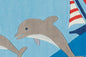 Spirit 3097 Blau Dolphins 130cm x 130cm ECKIG