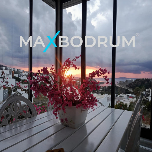 Steinvilla mit Meer- und Inselblick in Gümüşlük, Bodrum